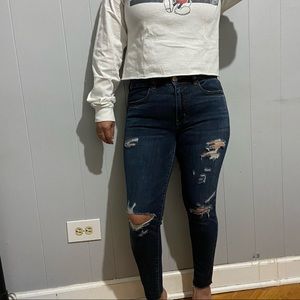 American Eagle Distressed Hi-Rise Jeans